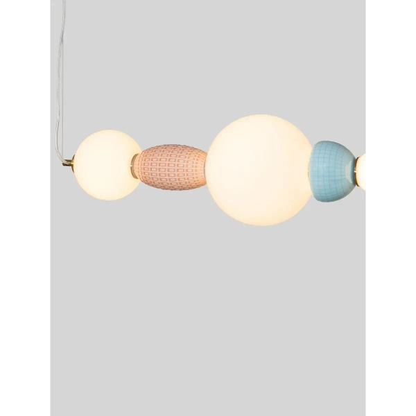 Ceramiczna lampa wisząca LAVERZO LE45228 LED 28W 3000K biala niebieska