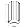 Przysufitowa lampa tuba NICEA 323408 do jadalni czarny złoty