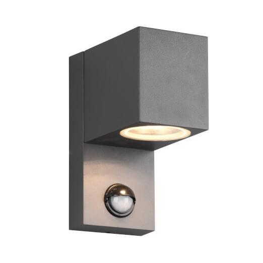 Elewacyjna lampa z czujnikiem ruchu ORVIE DL142214269 IP44 antracyt