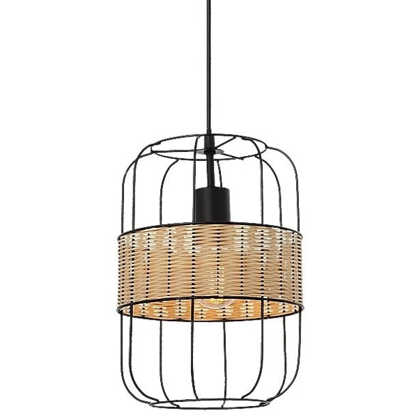 Druciana LAMPA wisząca INDIANA 5283 Rabalux metalowy zwis klatka czarna