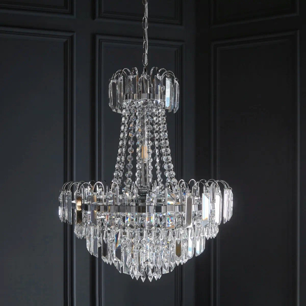 Żyrandol glamour Amadis 96826-CH kryształowy przezroczysty chrom