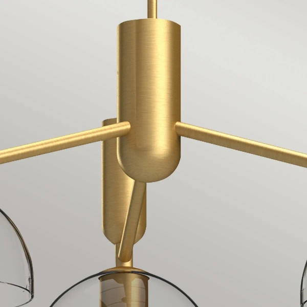 Modernistyczna wisząca lampa Jude ALM-JUDE3-GD-CL szklana złota