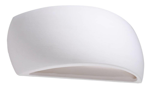 LAMPA ścienna SL.0835 ceramiczna OPRAWA półokrągły kinkiet biały