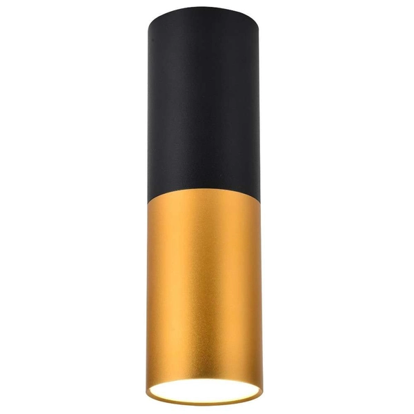 Lampa sufitowa 2282688 loftowa metalowy plafon tuba czarna złota