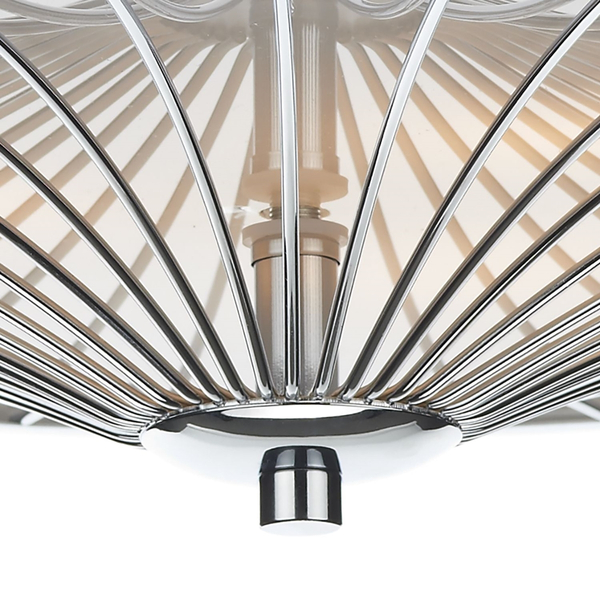 Dekoracyjny okrągły plafon Oslo OSL5050 Dar Lighting hampton chrom biały