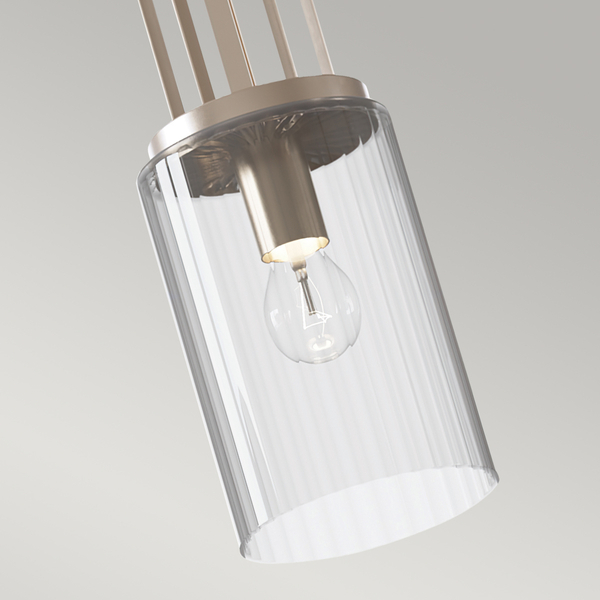 Lampa wisząca QN-KIMROSE-MP-PN tuba szklana nikiel