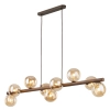 Lampa wisząca kulista Estera Wood 11097 molekuły brązowa bursztynowa