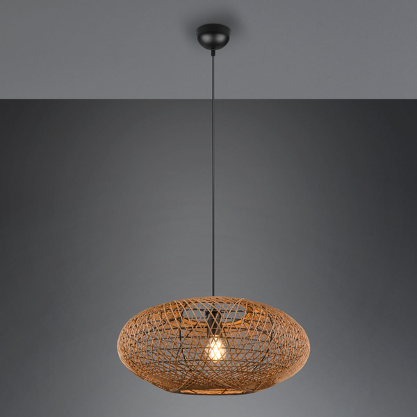Lampa zwisająca nad stół HEDDA 312300136 Trio naturalna eko japandi brązowy