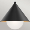 Modernistyczna lampa wisząca Remyck ALM-REMYCK-P-BK nad blat czarna
