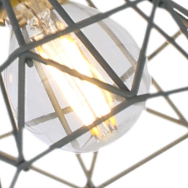 Regulowany kinkiet ścienny VERVE 91-60969 druciana reflektorek loft szary