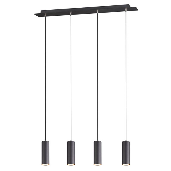 Wisząca lampa loftowa MARLEY 312400432 Trio tubki do jadalni czarny