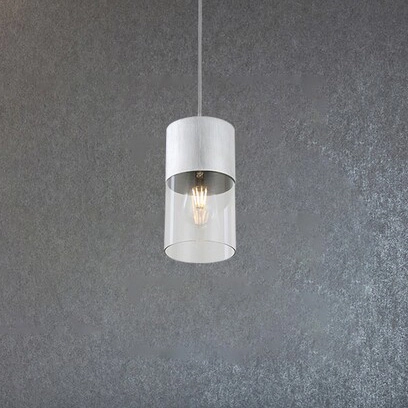 Wisząca lampa szklana Zelkova 3154 zwis nad wyspę do kuchni aluminium