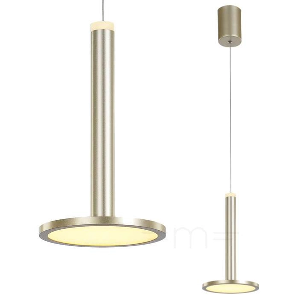 LAMPA wisząca OLIVIER MD17033012-1A GOLD Italux metalowa OPRAWA spodek LED 12W 3000K zwis złoty