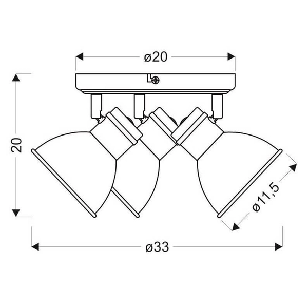 Metalowa lampa sufitowa Zumba 98-72160 reflektory czarna biała