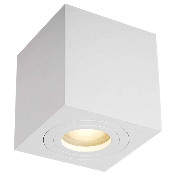Łazienkowa lampa sufitowa Quardip metalowy downlight biały 