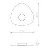 Czarna lampa sufitowa Organic 8303 minimalistyczna do sypialni