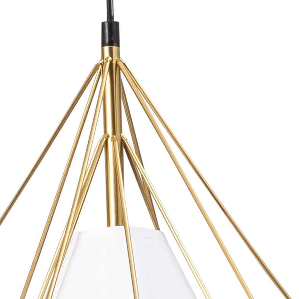 Kaskada LAMPA wisząca HIRA 318510 Polux loftowy zwis do jadalni złoty biały