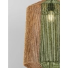 Skandynawska wisząca lampa SONVERA LE45347 do sypialni drewno-zieleń