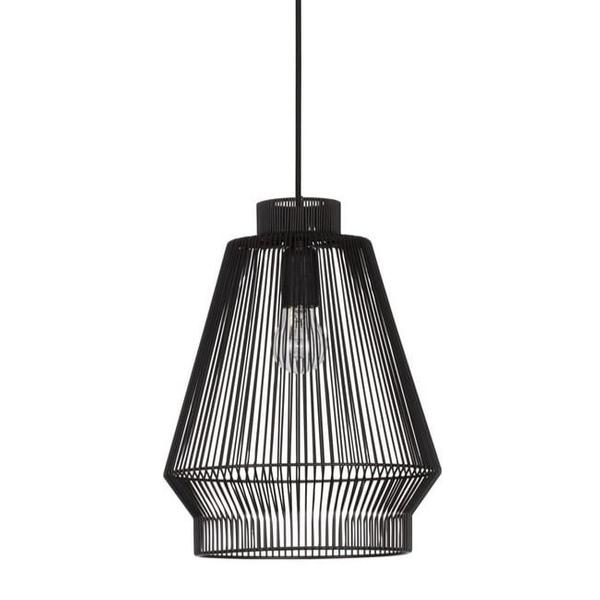 Druciana lampa wisząca GUAYMAS LE42928 Luces Exclusivas loftowa czarna