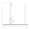 Okrągła lampa wisząca PELLE AZ5757 Azzardo LED 30W 3000K belka złoty