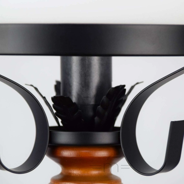 Rustykalna LAMPA wisząca PETRONEL 7076 Rabalux stylizowany zwis OPRAWA drewno orzech biała rustic