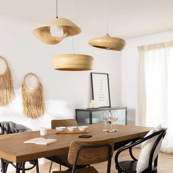 Jadalniana lampa wisząca japandi Boho ABR-NLW27-BH-E27 boho naturalny