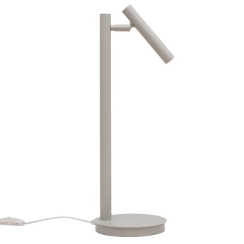 Lampka nocna stołowa Sopel 41476 do sypialni tubka szara beżowa