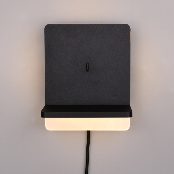 Kinkiet ścienny z funkcją ładowania FAIRFIELD 248670132 LED 9W 3000K czarny