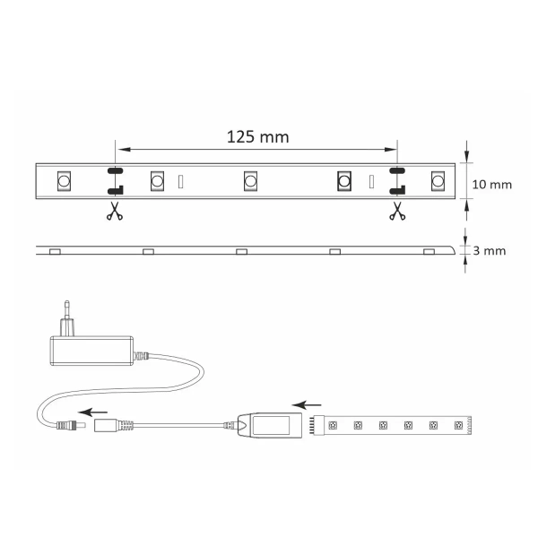 Pasek LED Wi-Fi SMART RGB 6,5W 313904 Polux 540lm taśma 2m 4000K biała