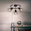 Potrójna lampa sufitowa Blacky 62133/06 z regulacją czarny