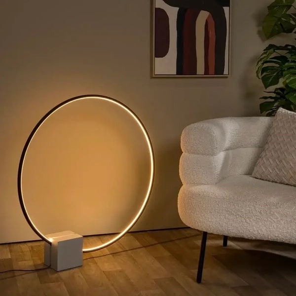 Ringowa lampka stołowa CIRKELIS 05555/24/30 LED 24W 3000K czarny biały