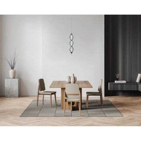 Wisząca lampa nad stół Sevil PND-34403-3V-BK LED 45W 3000K druciana czarny