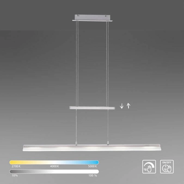 Lampa wisząca NELE 15880-55 LED 26W 2700-5000K listwa srebrny