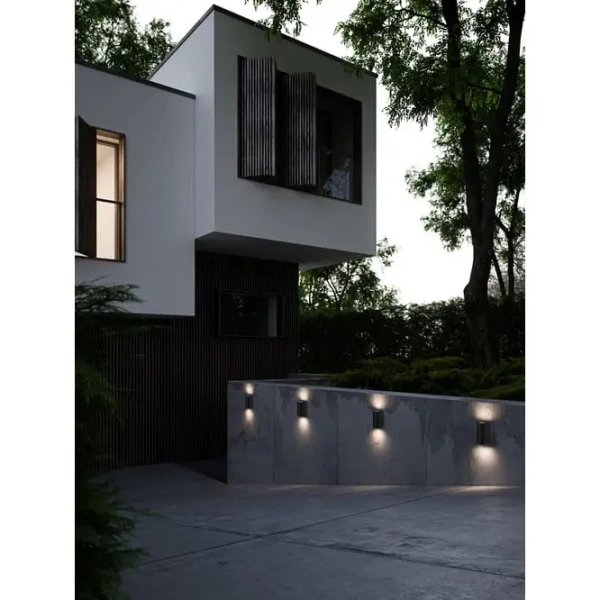 Prostokątna lampa na elewację Asbol 2019071003 LED 13,3W 3000K IP44 czarny