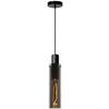 Szklana lampa wisząca Orlando 74404/01/65 loftowa tuba czarna