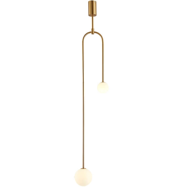 Zwisowa lampa łuk Loop ST-8928S gold Step balls do sypialni loft złoty