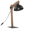Lampka nocna rustykalna Oslo 5345 TK Lighting do sypialni drewniana czarna