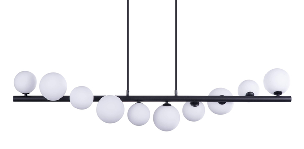 Modernistyczna lampa wisząca Sybilla balls czarna biała
