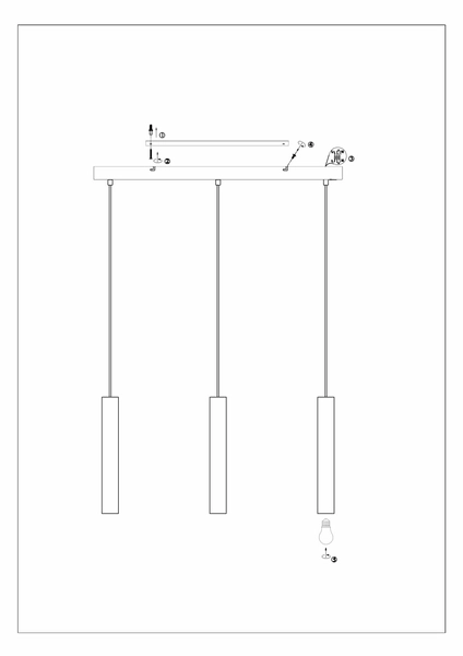 Nowoczesna lampa wisząca Sencillo do salonu tuby czarne