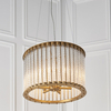 Lampa wisząca z kryształkami L&-181999 Light& tuba hampton złota