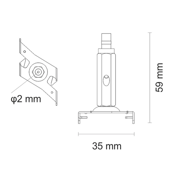 Zawiesie linowe 5m Wire suspension 8132 Shilo do szynoprzewodu 3-faz białe