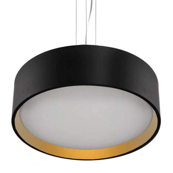 Lampa wisząca HUDSON LP-043/1P BK/GD Light Prestige LED 36W 4000K okrągła oprawa zwis metalowy czarny