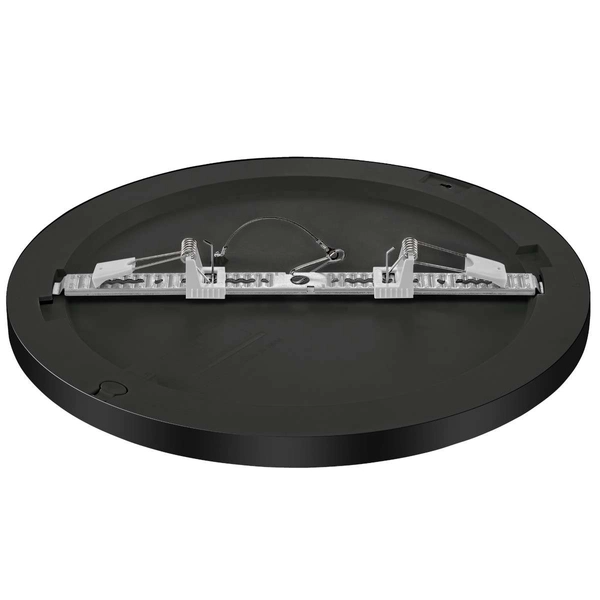 LAMPA sufitowa YORK LP-330/1C 4BK Light Prestige metalowa OPRAWA wpust LED 24W 4000K okrągły czarny