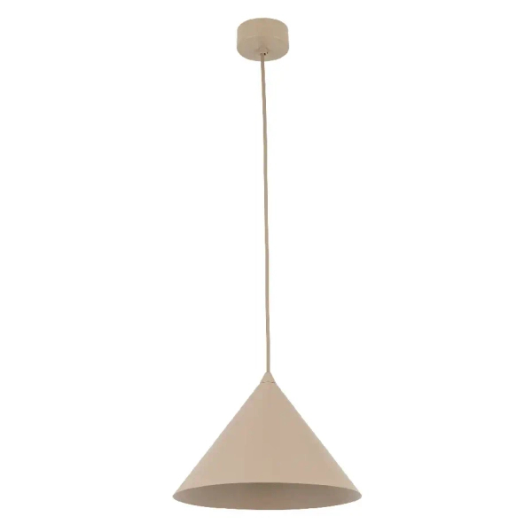 Lampa wisząca nad stół Cono 10620 stożkowy zwis na kablu beżowy