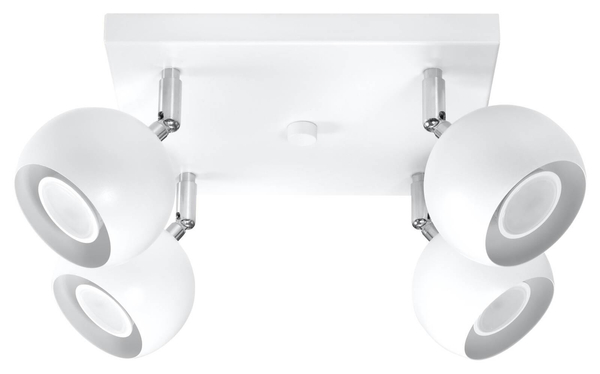 Plafon LAMPA sufitowa SL.0440 kwadratowa OPRAWA regulowane kule balls białe