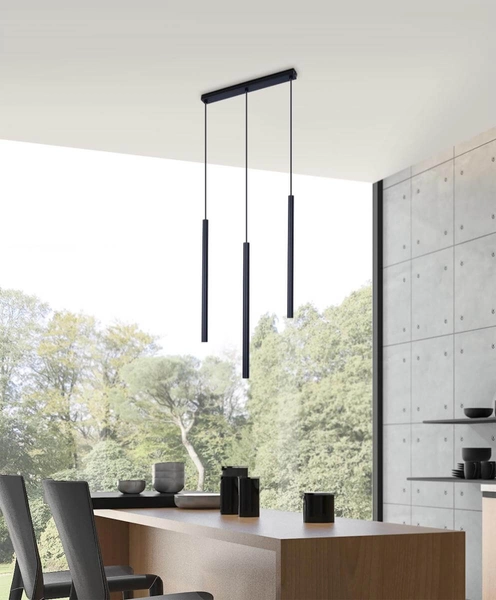 3-punktowa lampa wisząca Gelato K-4861 Kaja nad stół do jadalni czarna