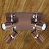 Plafon LAMPA sufitowa MERKUR 6008 Rabalux metalowa OPRAWA kwadratowa regulowane reflektorki wenge