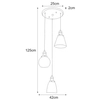 LAMPA industrialna Samanta K-8036B-3 Kaja wisząca OPRAWA metalowy ZWIS kaskada czarna przezroczysta