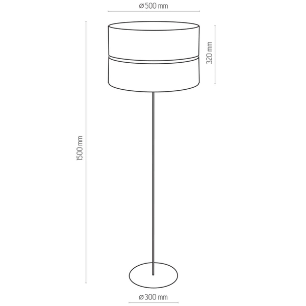 Lampa podłogowa loft Hilton 5465 TK Lighting okrągła czarna złota