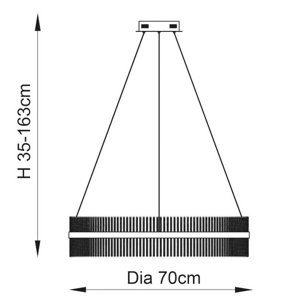 Nowoczesna lampa wisząca L&-1107108 LED 56W 3000K chrom przezroczysty